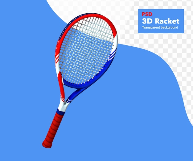 3D Illustratie Tennisracket