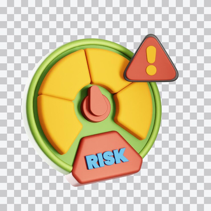 PSD 3d-illustratie van bedrijfsrisico's