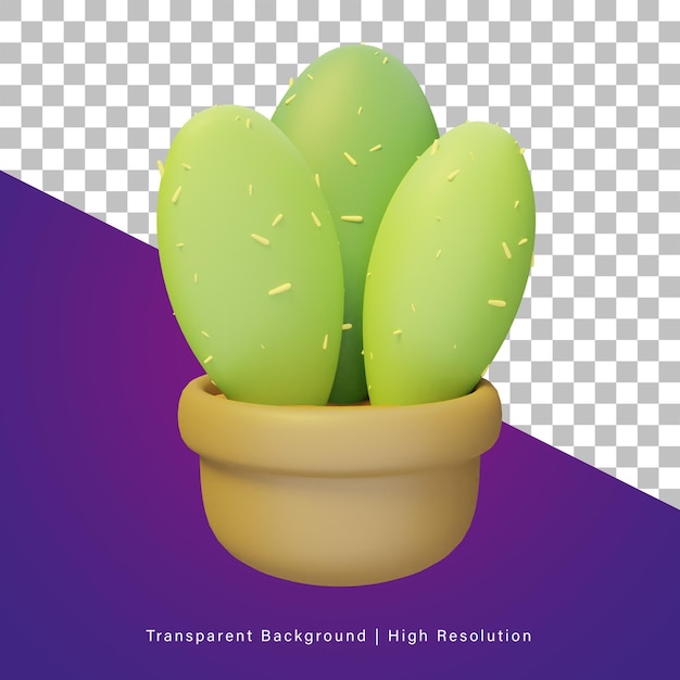 3d illustratie van cactusplant