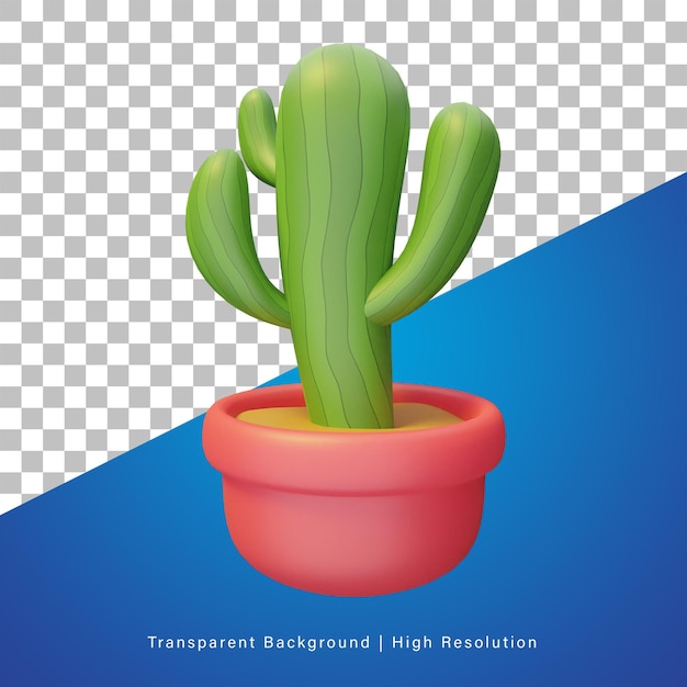 3d illustratie van cactussen plant