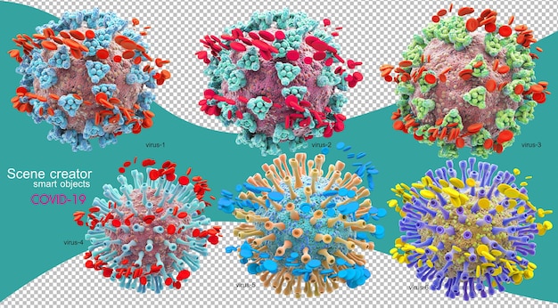 3D illustratie van coronavirus situatie