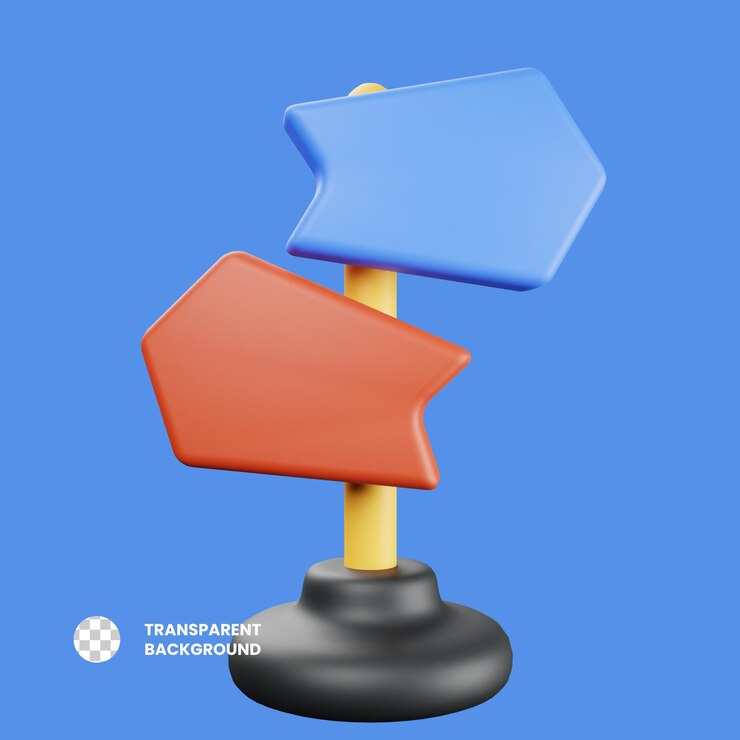 3D-illustratie van de borden