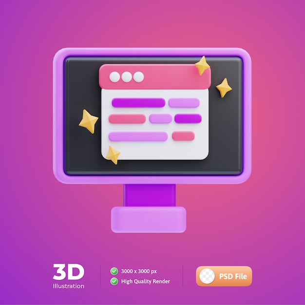 3D-illustratie van de coderingswizard
