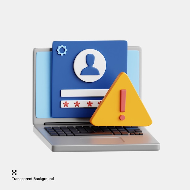 3D-illustratie van de cyberbedreigingssituatie