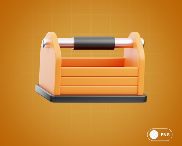 3D-illustratie van de toolbox