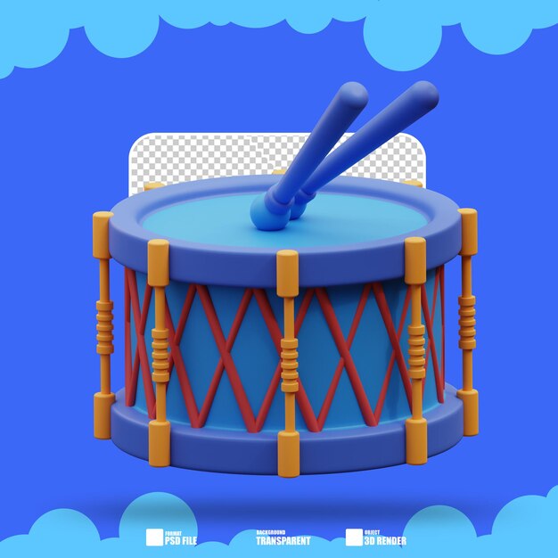 PSD 3d illustratie van drums 2