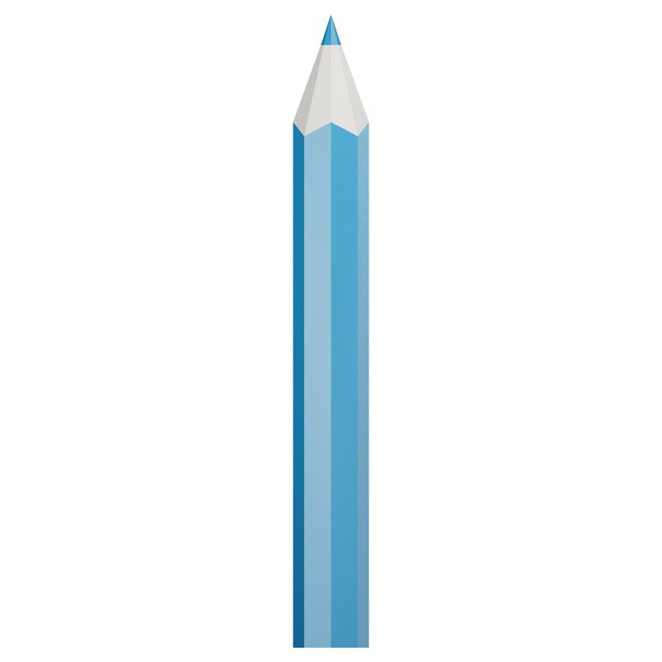 PSD 3d illustratie van een blauw potlood