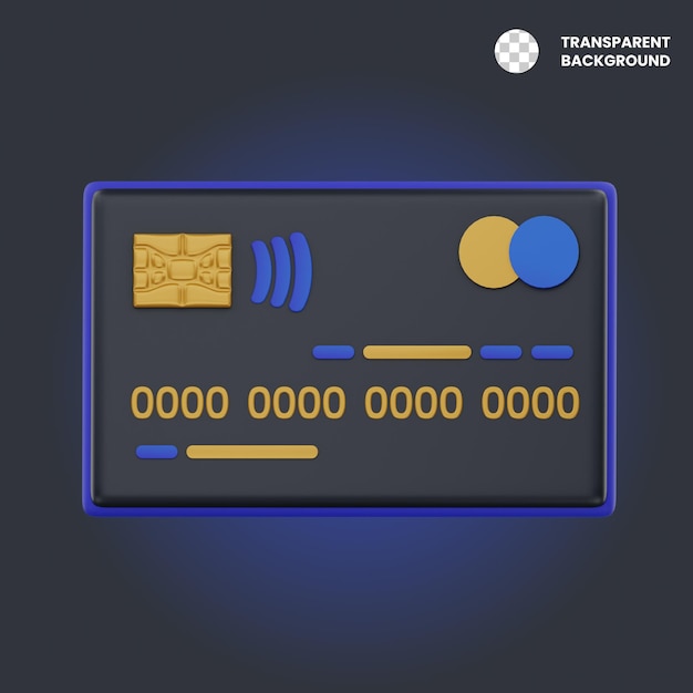 3D-illustratie van een creditcard