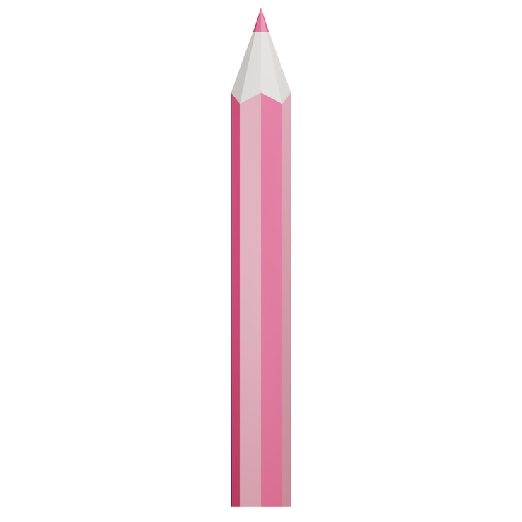 PSD 3d illustratie van een roze potlood