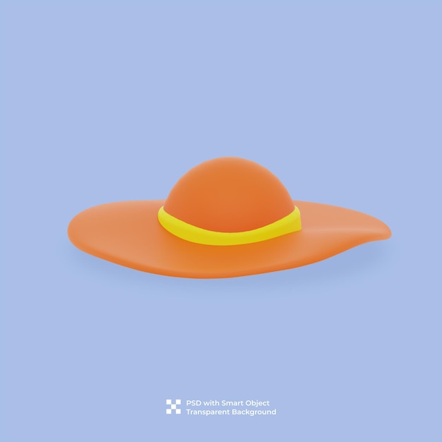 PSD 3d illustratie van een stijlvolle hoed