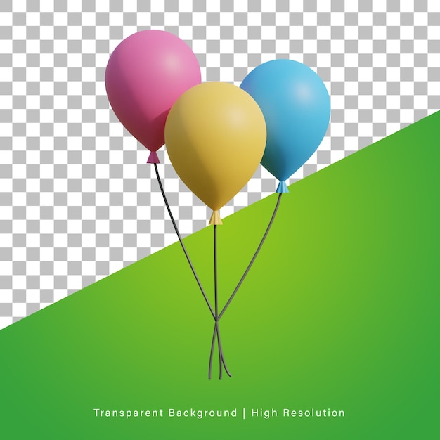 PSD 3d illustratie van feestballon