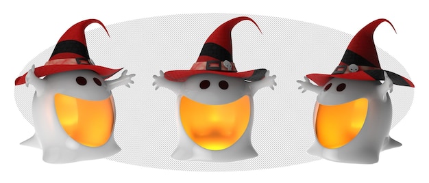 3d illustratie van halloween-spook