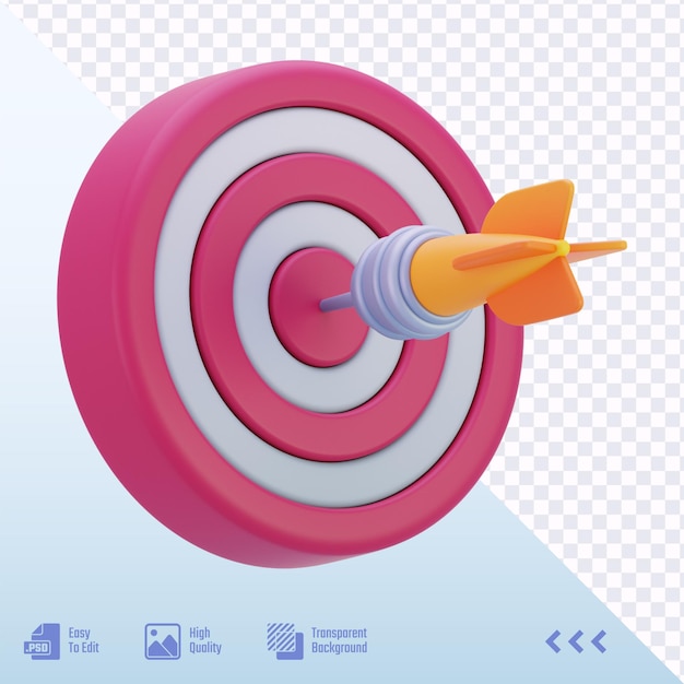 3D-illustratie van het bedrijfsdoel geïsoleerd