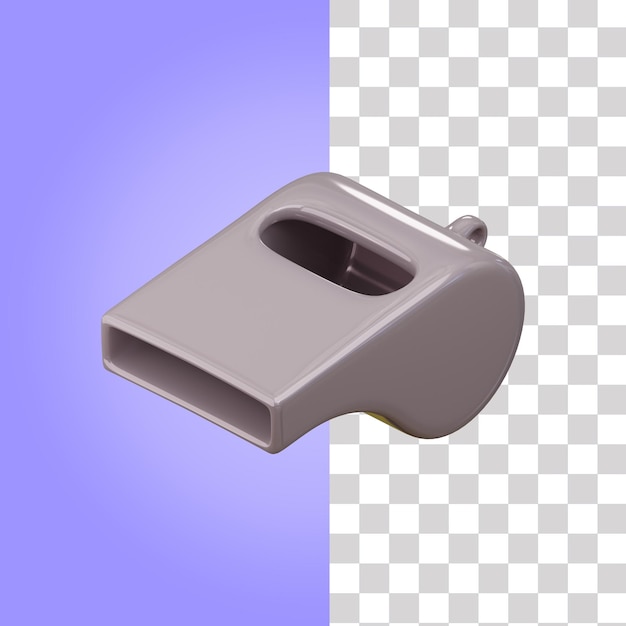 3D-illustratie van het fluitje