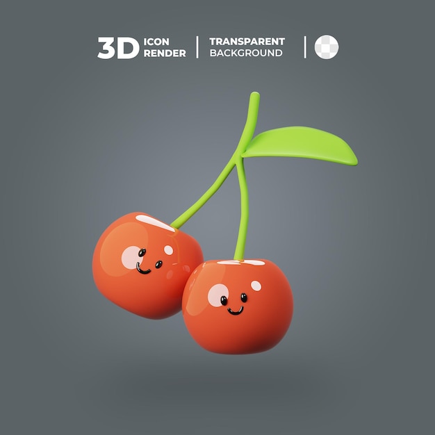 3D Illustratie Van Het Fruit Van De Kers