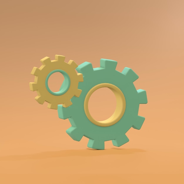 3D illustratie van het pictogram Versnelling