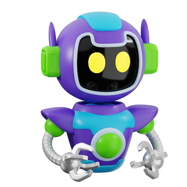 3D-illustratie van het robotkarakter