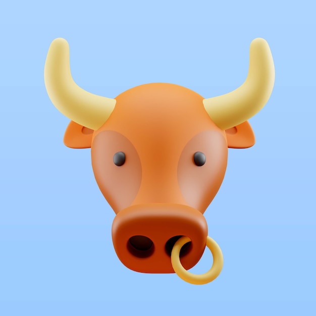 PSD 3d illustratie van het sterrenbeeld stier