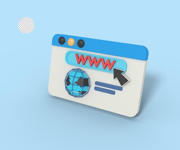 3D illustratie van internet-website