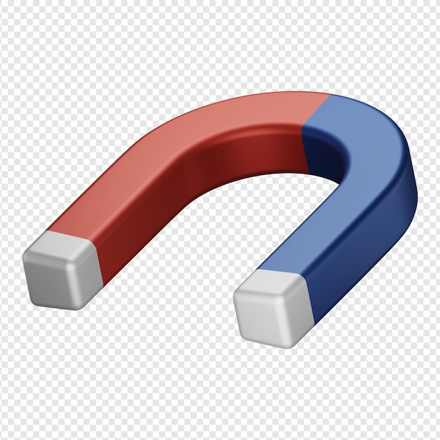 3d illustratie van magneetpictogram psd