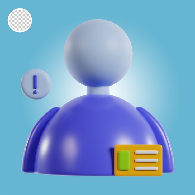 3D illustratie van persoon profielpictogram