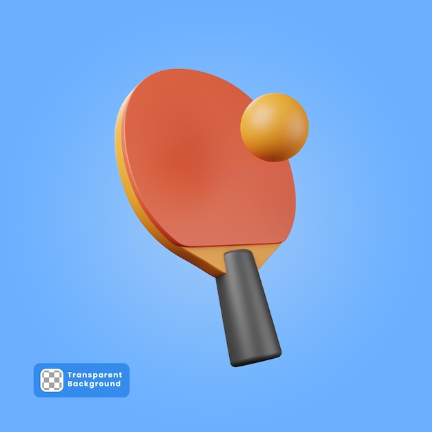 3d illustratie van pingpongbet