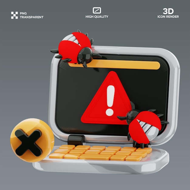 3D-illustratie van PSD-ransomware
