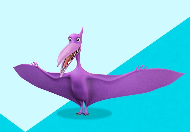 PSD 3d illustratie van pteranodon-dinosaurus