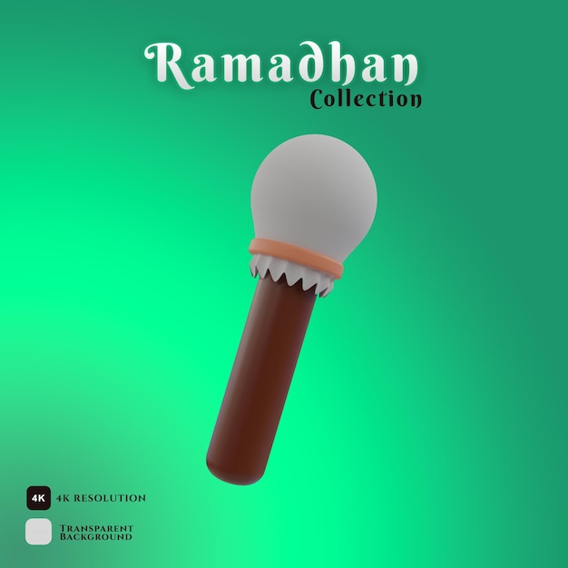 3d illustratie van ramadan drum