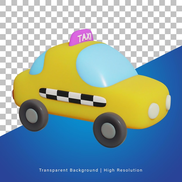 3d illustratie van taxi