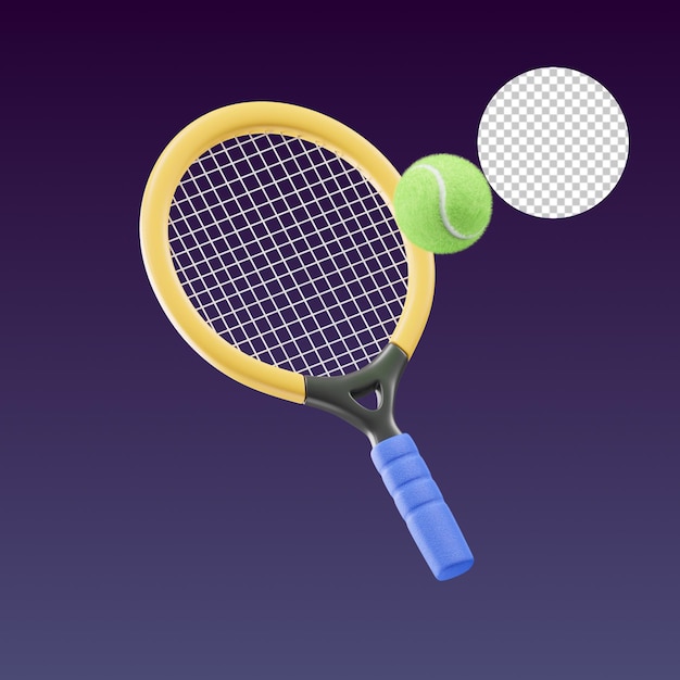 PSD 3d-illustratie van tennis