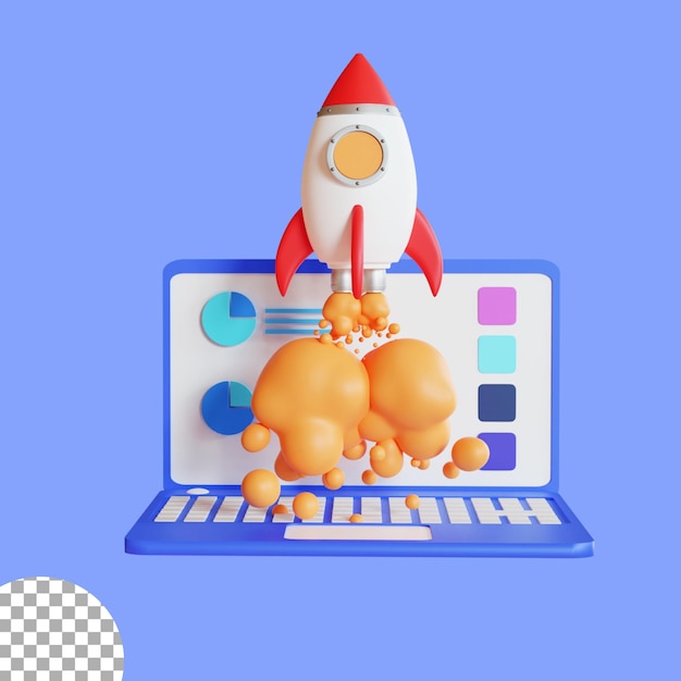 3D illustratie voor digitale marketing