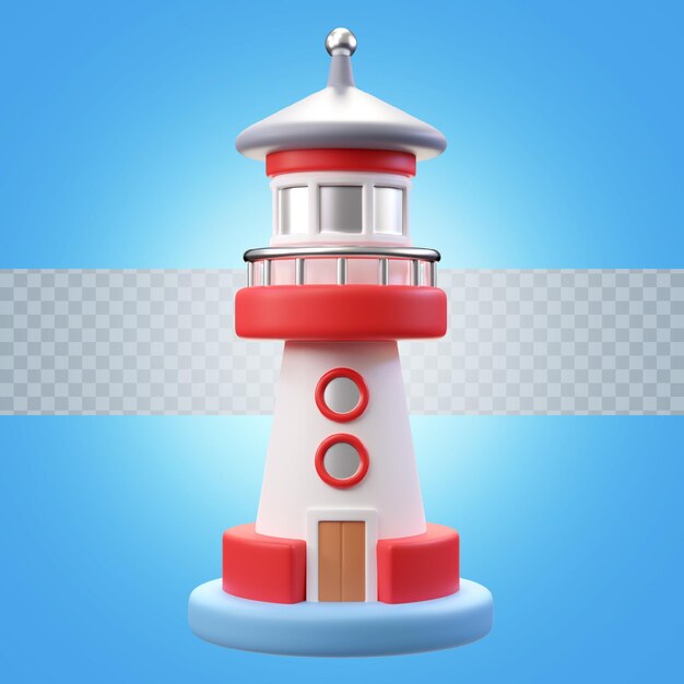 PSD 3d illustratie vuurtoren