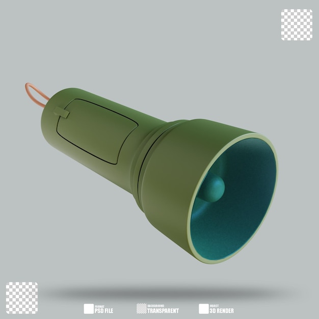 3D illustratie zaklamp 2
