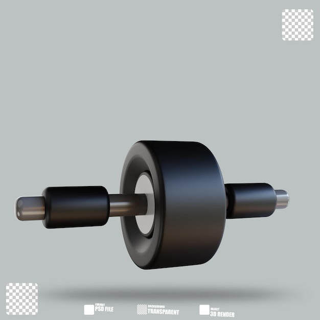 PSD 3d-иллюстрация ab wheel