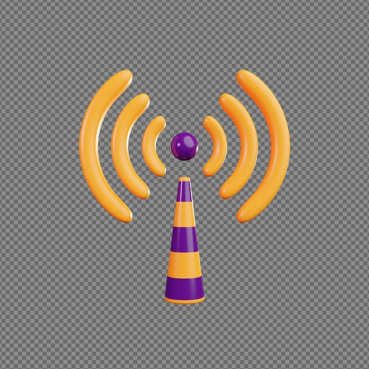 PSD 3d illustration of abstract design with transparent background