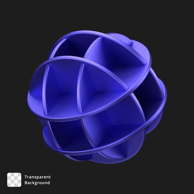 PSD 3d illustration of an abstract object