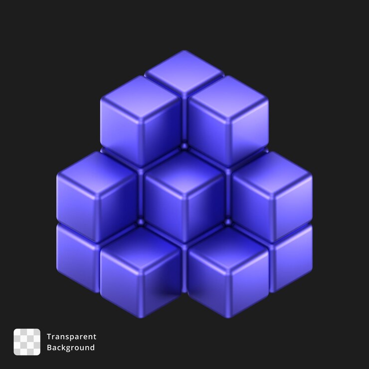 PSD 3d illustration of an abstract object