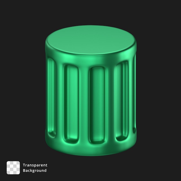 PSD 3d illustration of an abstract object