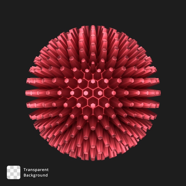 PSD 3d illustration of an abstract object