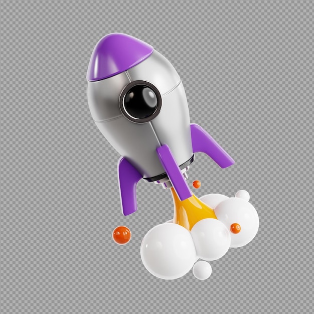 3D-illustration af abstrakt design med transparent baggrund