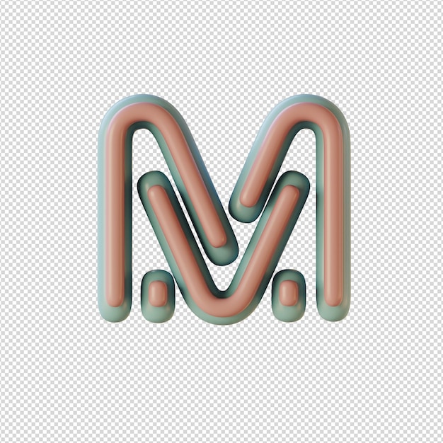 3d illustration of alphabets characters in disco style