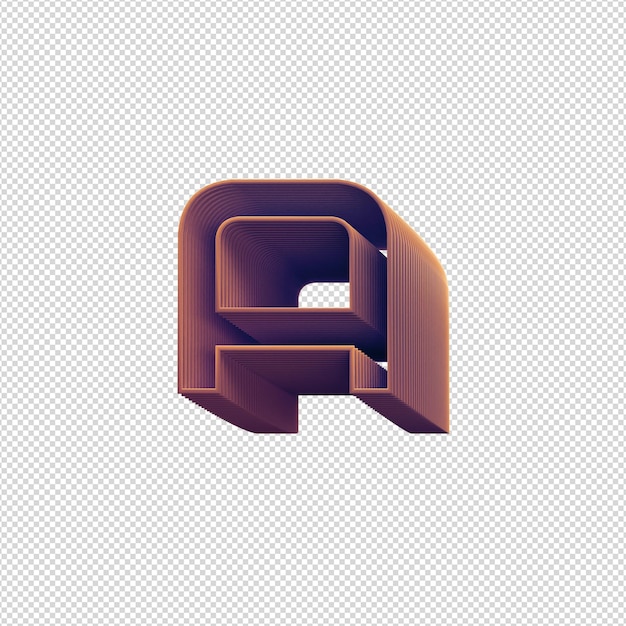 PSD 3d illustration of alphabets characters in disco style