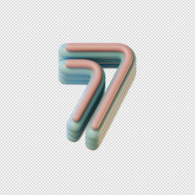 PSD 3d illustration of alphabets characters in disco style