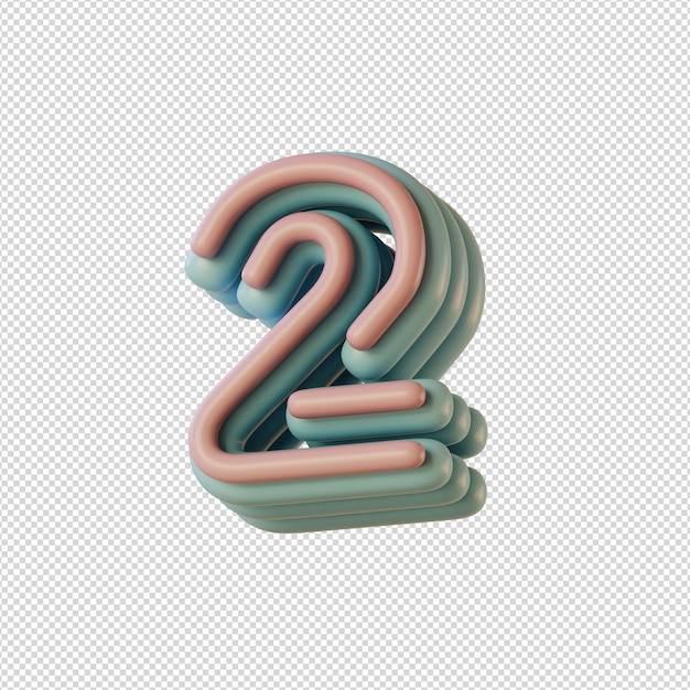 PSD 3d illustration of alphabets characters in disco style