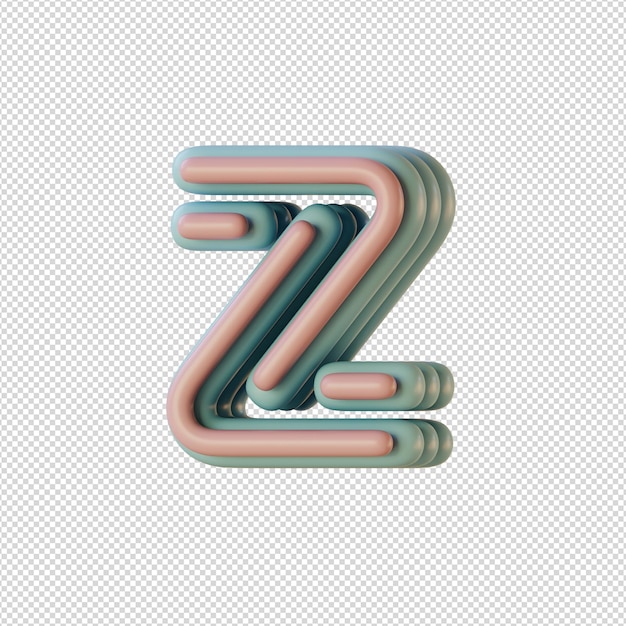 PSD 3d illustration of alphabets characters in disco style