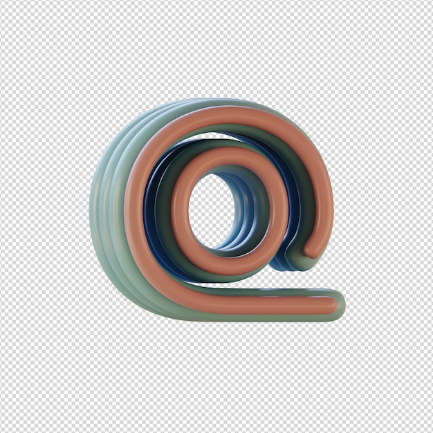 3d illustration of alphabets characters in disco style