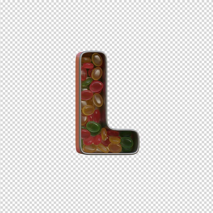 PSD 透明背景的字母的 3d 插图