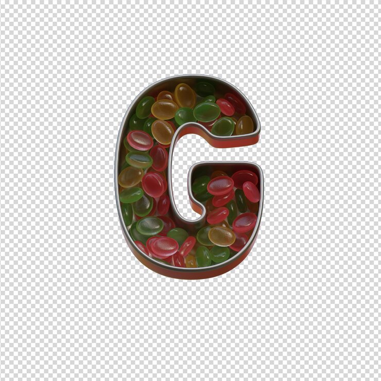 PSD 3d illustration of alphabets with transparent background