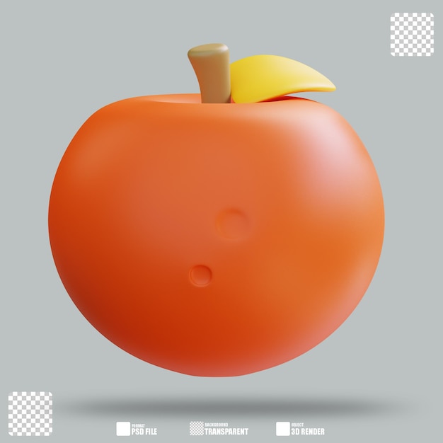 PSD 3d illustration apple 3